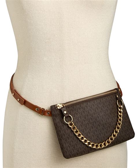 brown leather fanny pack for women michael kors|Michael Kors nylon fanny pack.